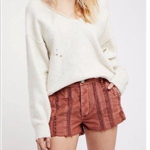 Free People Great Expectations Shorts Coral Size 6
